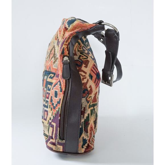 Sonoma Tapestry Carpet Aztec Hobo Shoulder Bag 12" Boho Cottagecore Whimsigoth - Picture 7 of 16